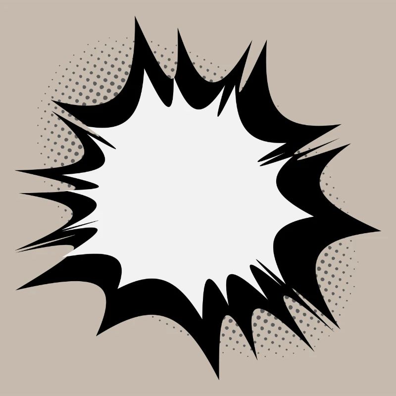 Comic speech bubble explosion