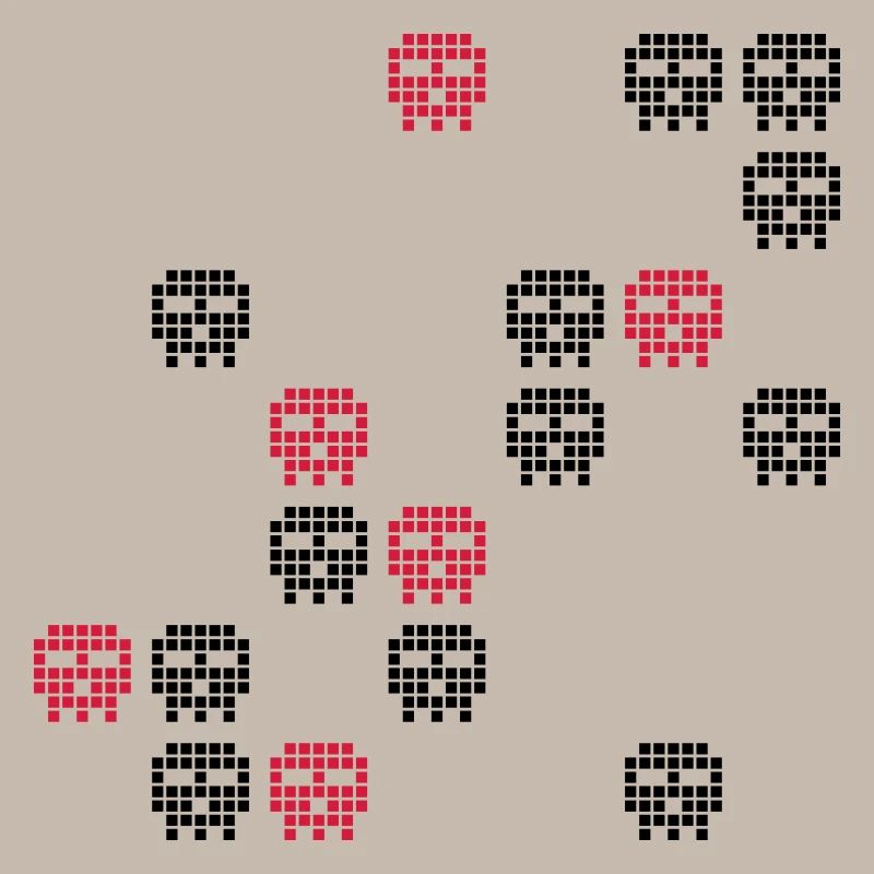pixel skull game over
