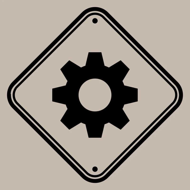 engineer gear danger shield zone caution mecha