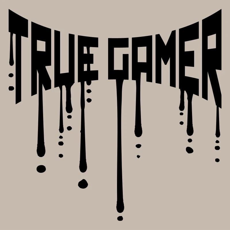 drop true gamer graffiti gamble text logo nerd