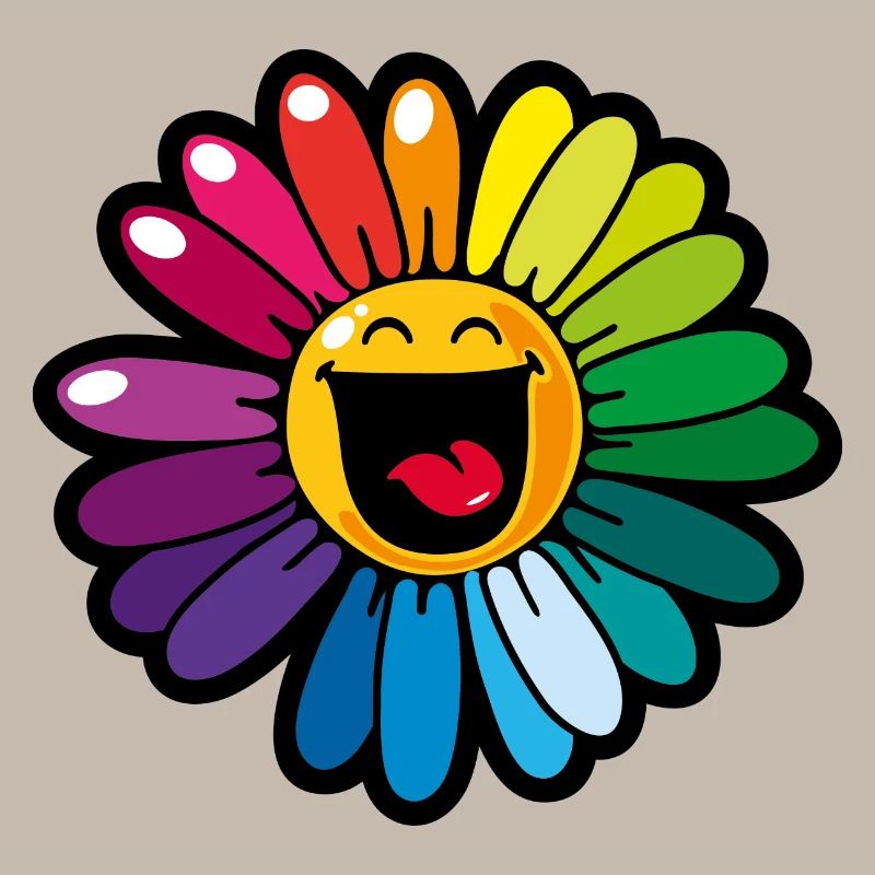 Smiley Colourful Daisy
