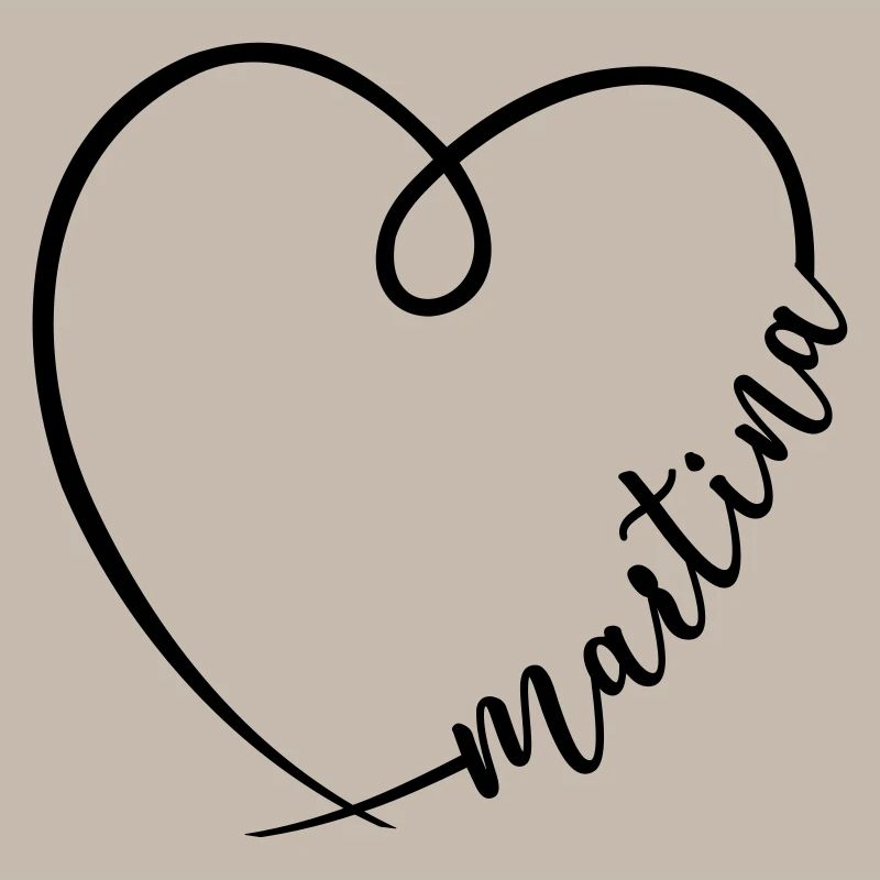 Martina Name First Name Heart Drawing