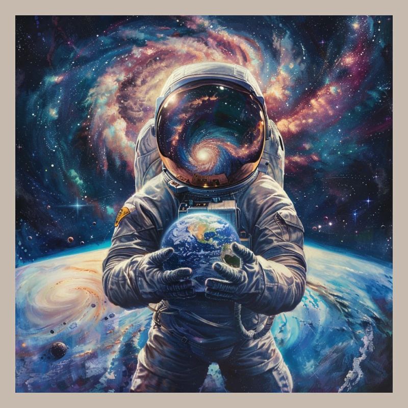 Astronautes Galaxie Espace Planète Espace Conception Spatiale