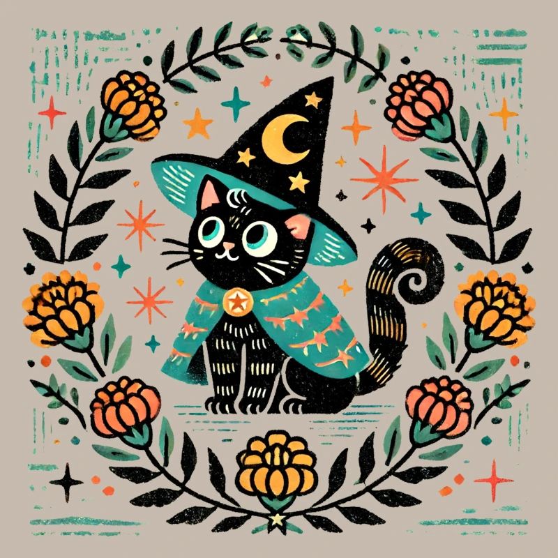 Zauberer Katze