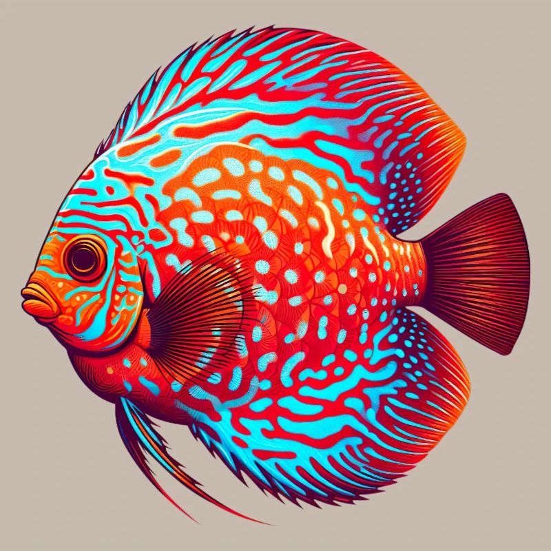 Discus cichlidé rouge