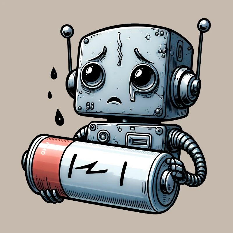 Robo-Sadness Low battery, low morale
