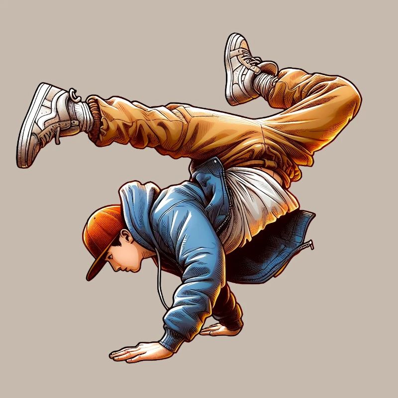 Energetic Breakdance Dance Steps