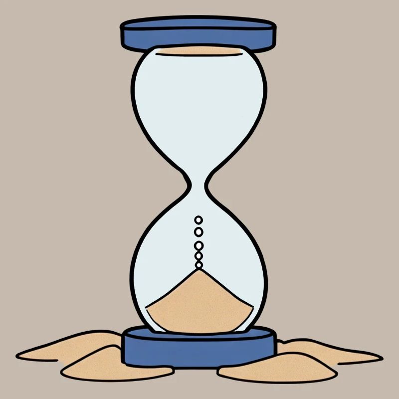 Sablier Temps vide Fin Patience