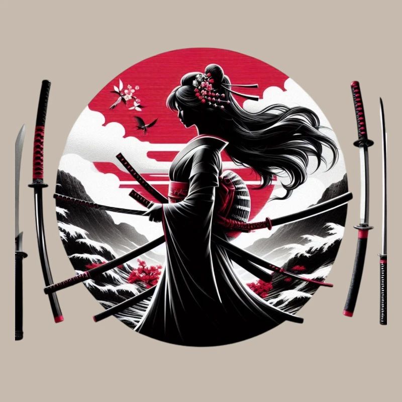 Samurai Mädchen Katana