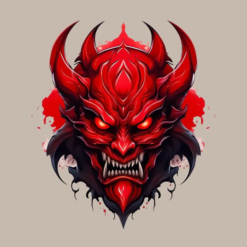 Wild angry pugnacious combative motivational Devil