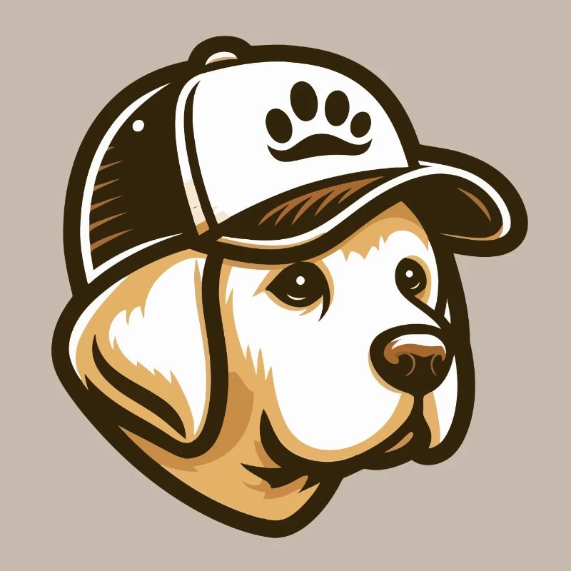 Labradorkopf mit Kappe