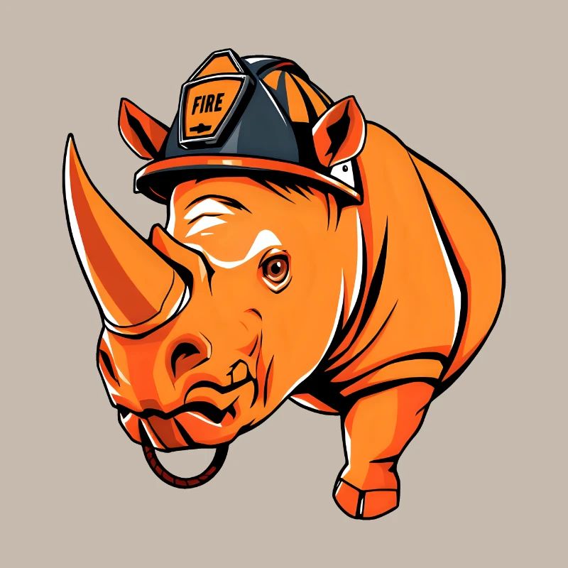 Fiery Guardian: Fire Hydrant with Helmet & Badge