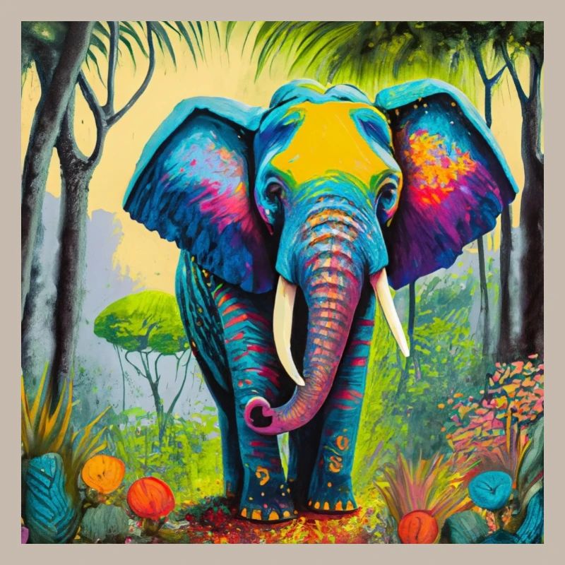 Éléphant dans la jungle
