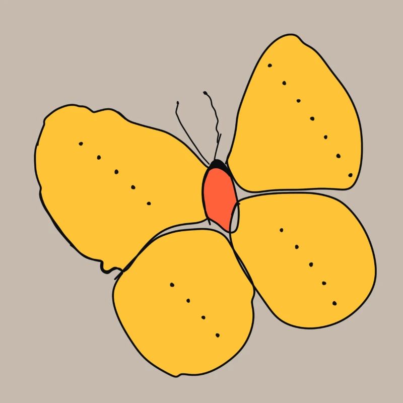 Ein Gelber Schmetterling