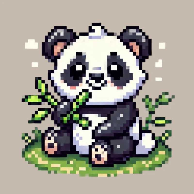 Panda pixel arts