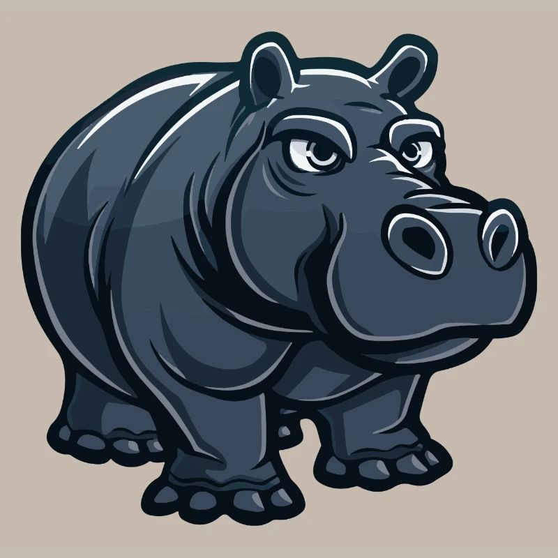 Bande dessinée hippopotame