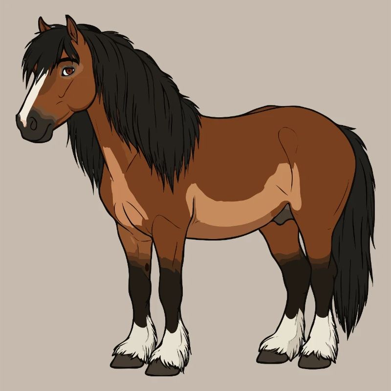 Fell Pferd echt