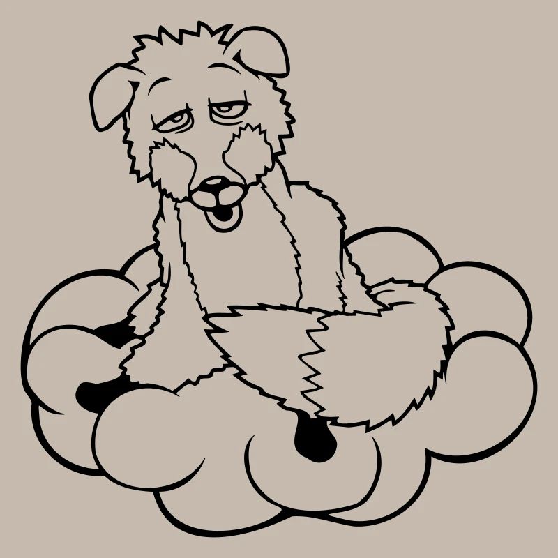 Fox On Cloud Tired Confused Dazed Crazy