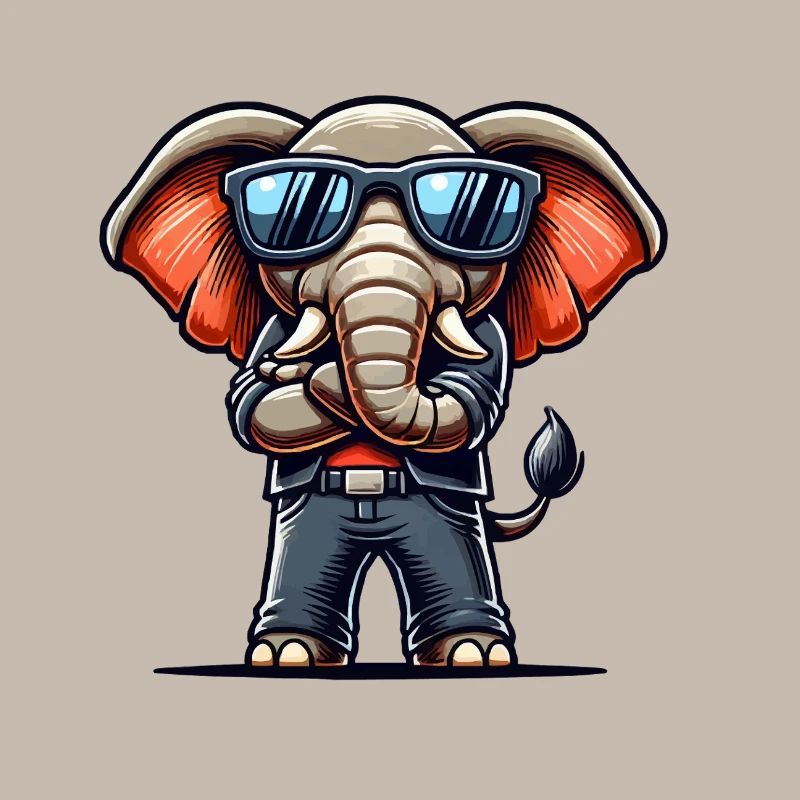 elefant comic sonnenbrille