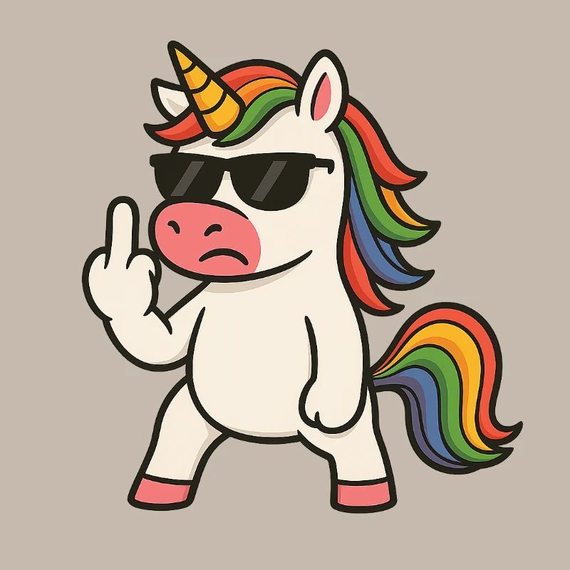 Mittelfinger Einhorn