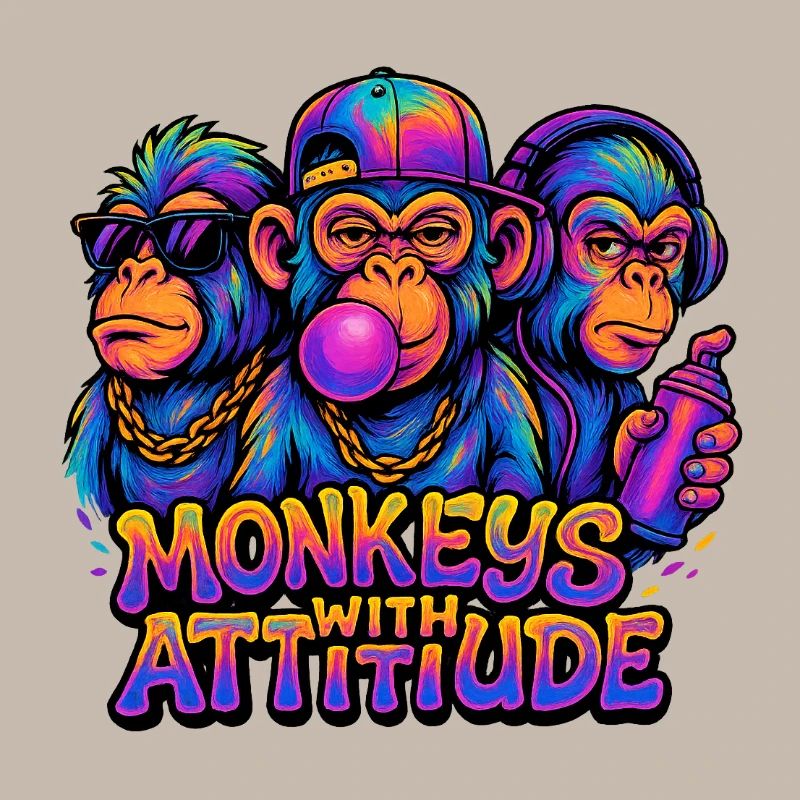 Singes avec attitude