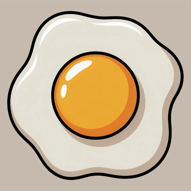Fried Egg Graphic Egg yolk Egg whites Breakfast