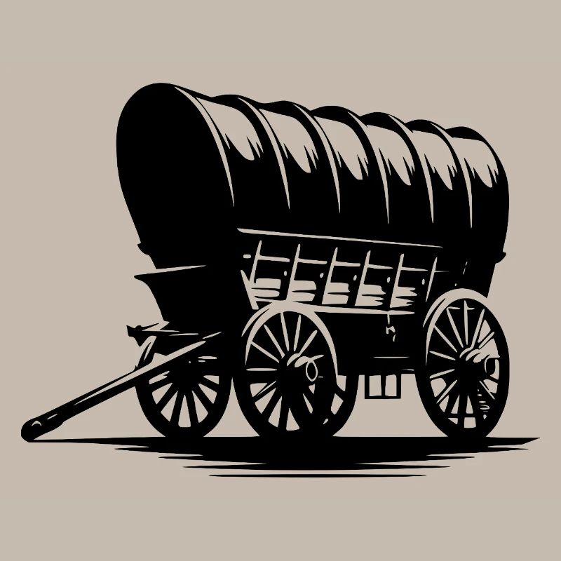 Chariot couvert de calèche