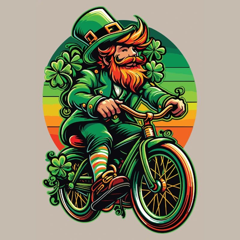 Conception de vélo lutin pour la Saint-Patrick