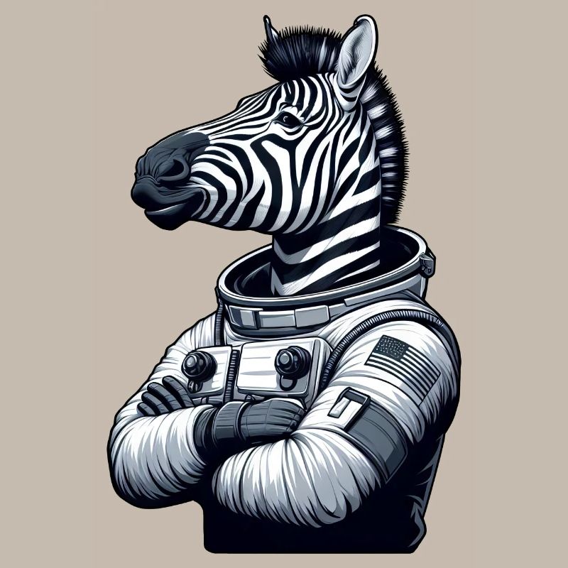Zebra Astronaut : Exploration spatiale