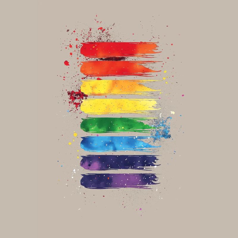 Subtle and Cool Dripping Pride Flag Rainbow Design
