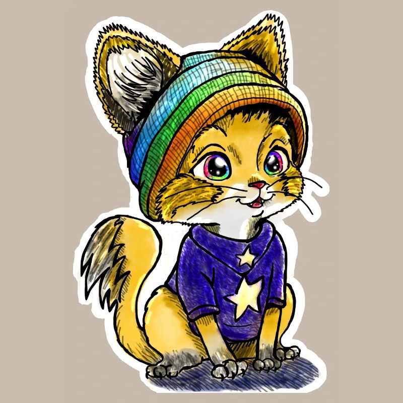 Rainbow Kitten