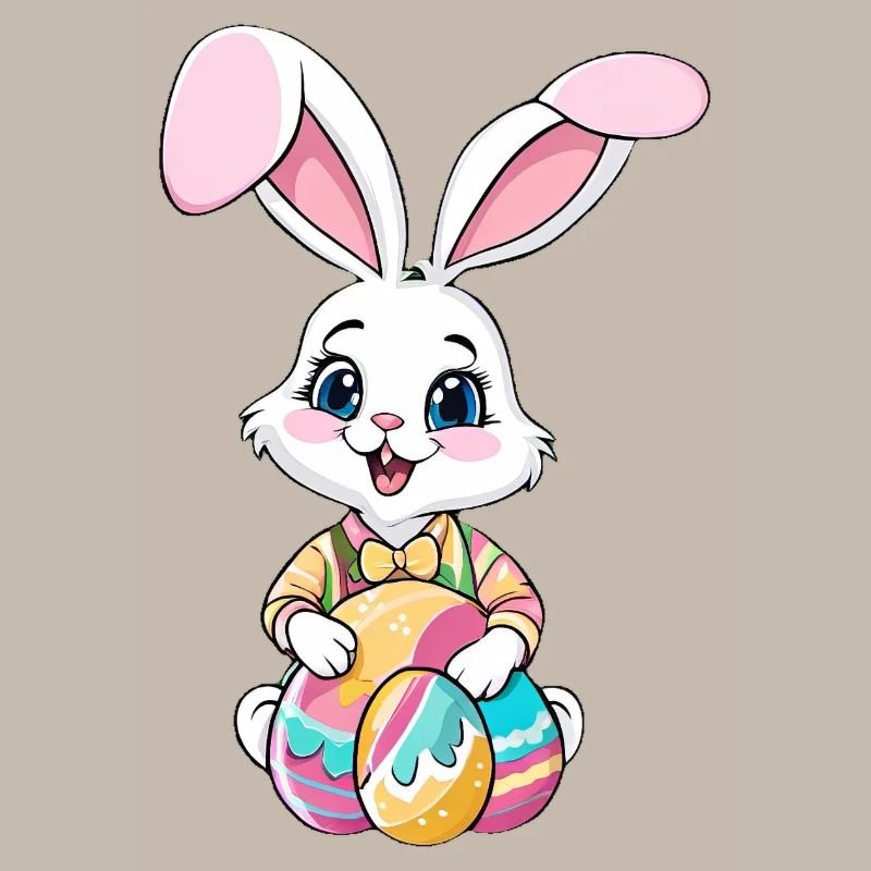 Easter bunny with Easter eggs
