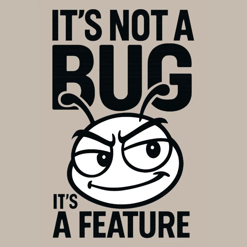 It's not a bug, it's a feature Perfect for nerds