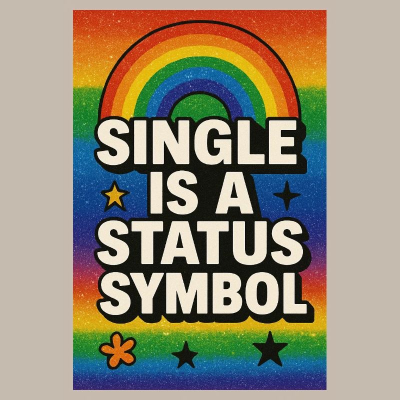 Single ist ein Statussymbol Regenbogen