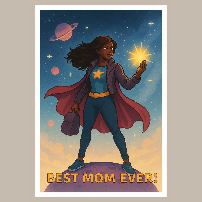 Beste Mutter aller Zeiten Superhelden Poster