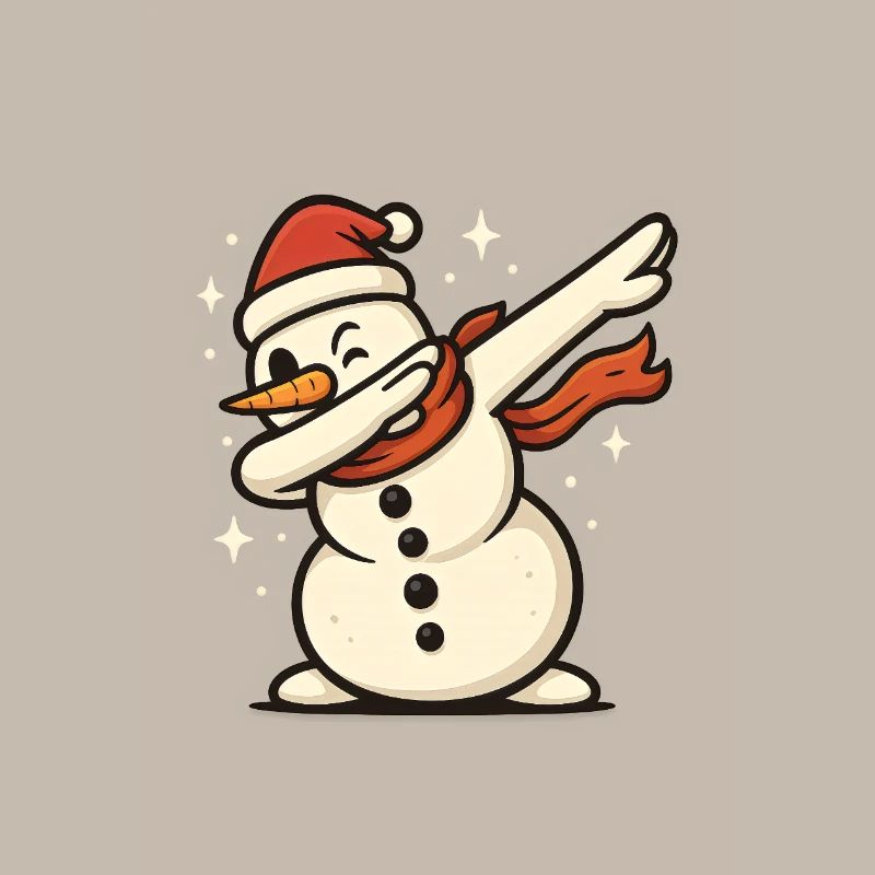 Dabbender Schneemann Dab Snowman