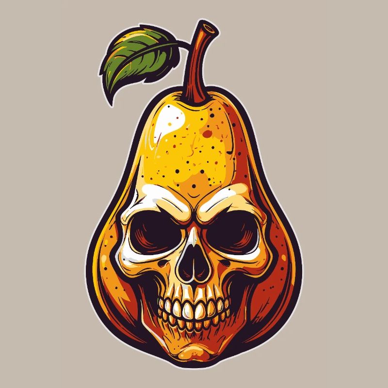 Pears Skull Comic Style