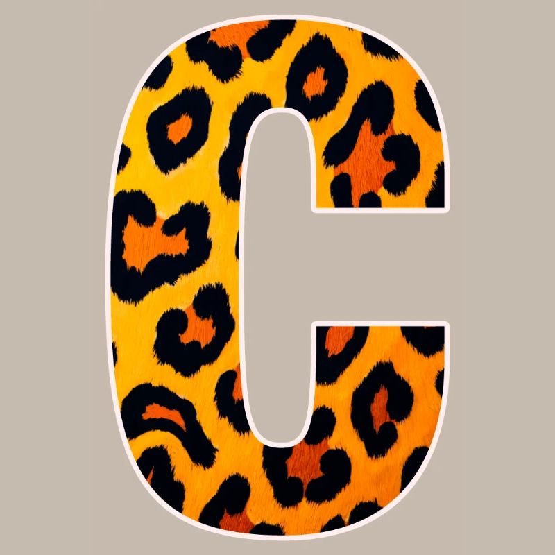 Leopard_Buchstabenmuster_ _C