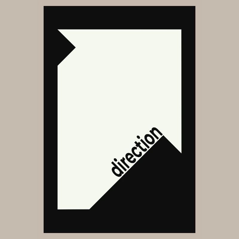 Direction Poster Black – Minimal Statement