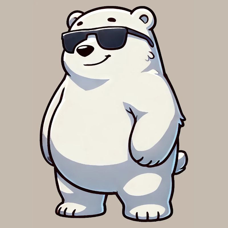 Polar Bear Cartoon Sunglasses North Pole Cool