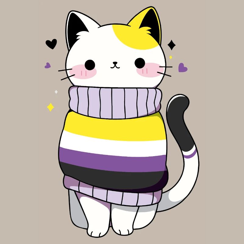 Nonbinary Cat CSD queer pride month LGBT queer