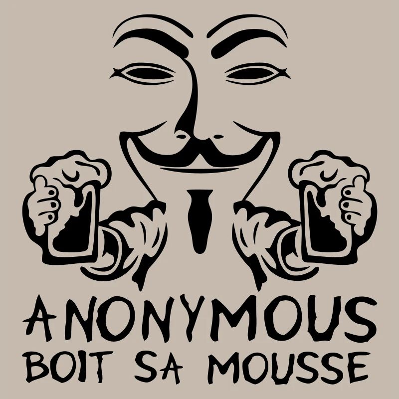 anonymous boit mousse biere alcool humou