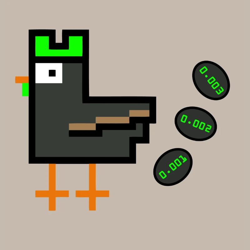 Huhn mit Krypto-Eiern