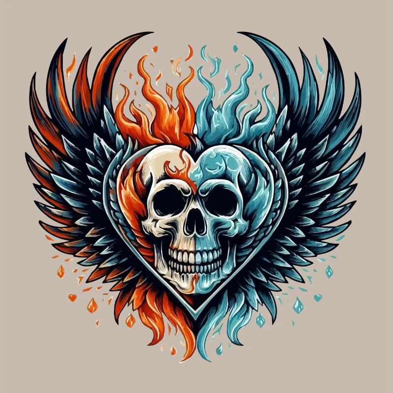 Heart Skull