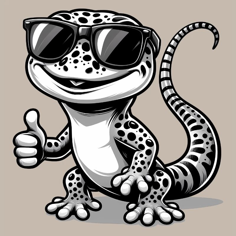 Gecko avec lunettes de soleil