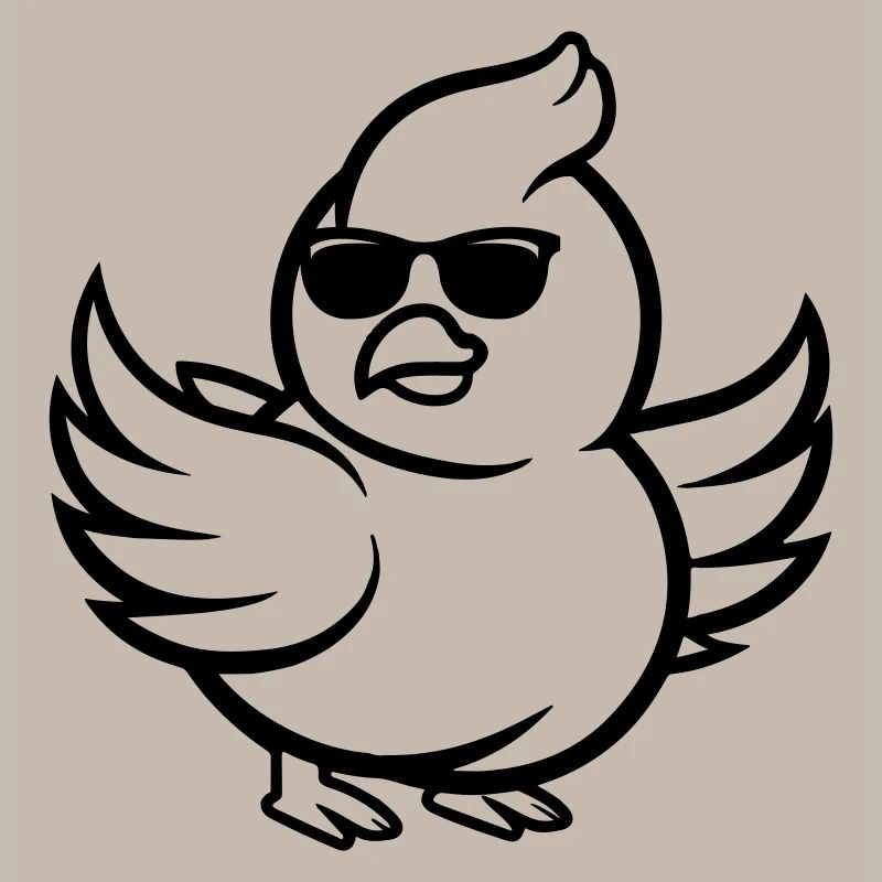 taube comic sonnenbrille