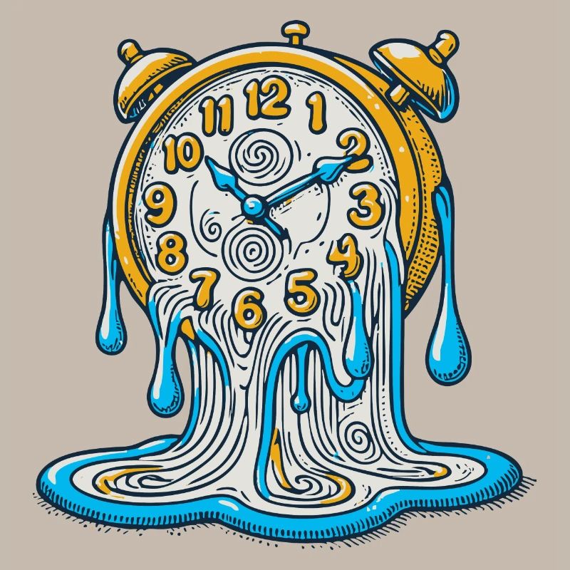 Melting Clock – Surreal Art Design