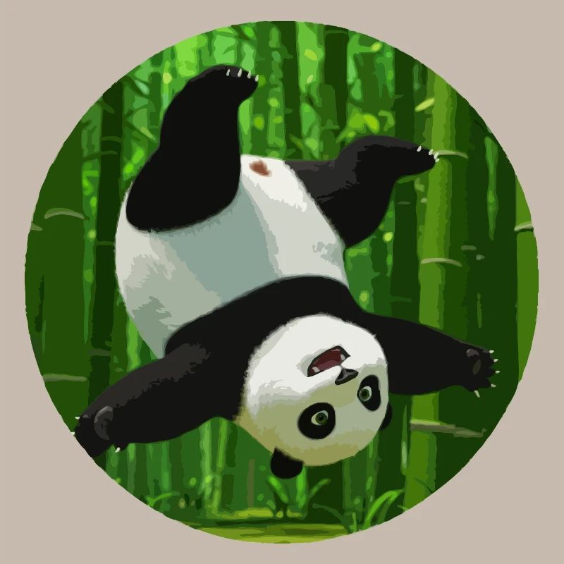 Panda faisant un saut périlleux