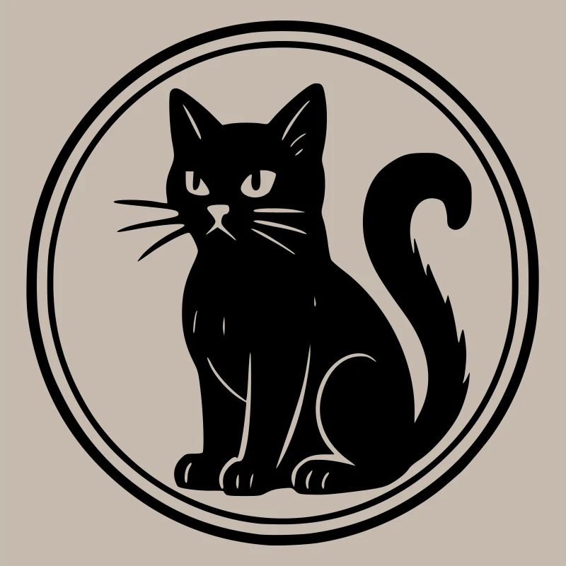 schwarze Katze