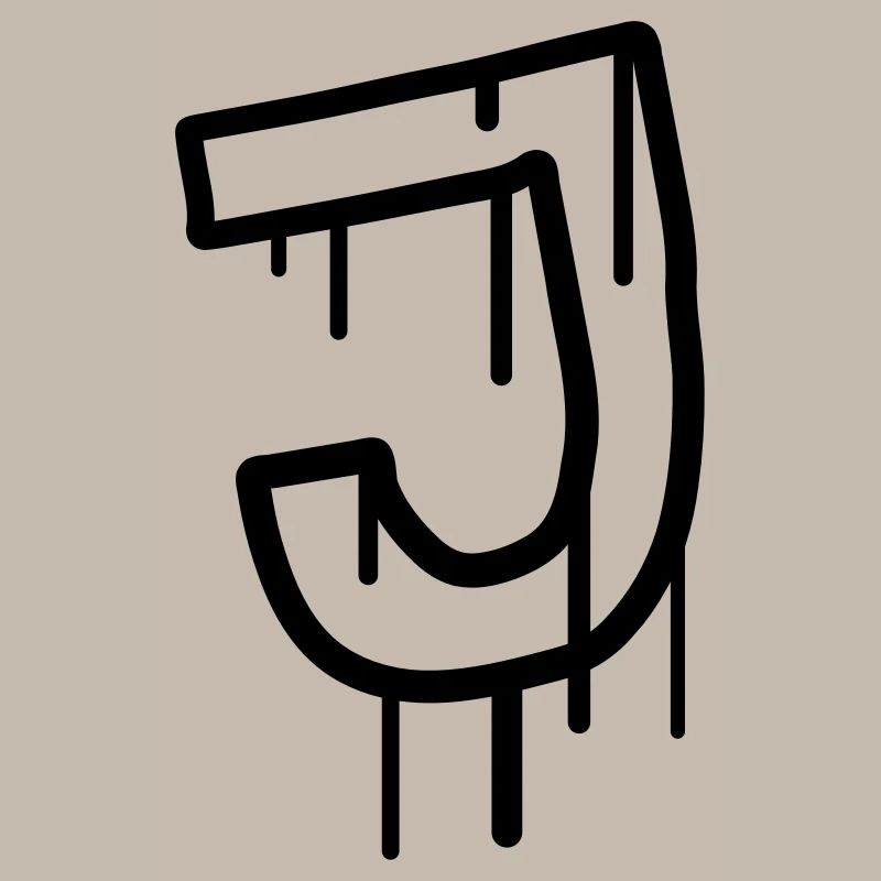 Buchstabe J Graffiti Stempel